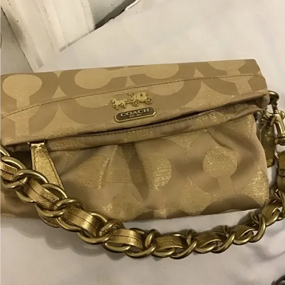 Coach Gold Chain Clutch - Picture 3 of 7